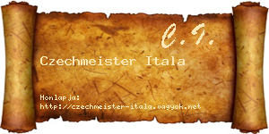 Czechmeister Itala névjegykártya
